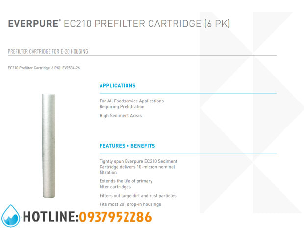 Lõi Lọc Thô 20 inch Pentair Everpure EC210
