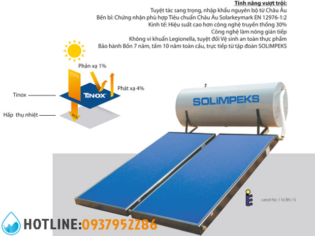 Máy Nước Nóng Năng Lượng Mặt Trời Solimpkes TSM 300