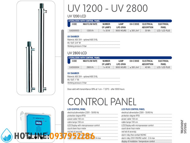 Thumbnail 2: Đèn UV Máy Lọc Nước 30W Atlas Filtri UV-1200