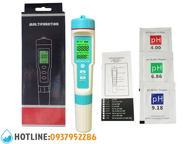 Thumbnail 3: Bút Thử Nước 7 in 1 SALT/ pH/ TDS/ EC/ ORP/ SG/ TEMP COM600